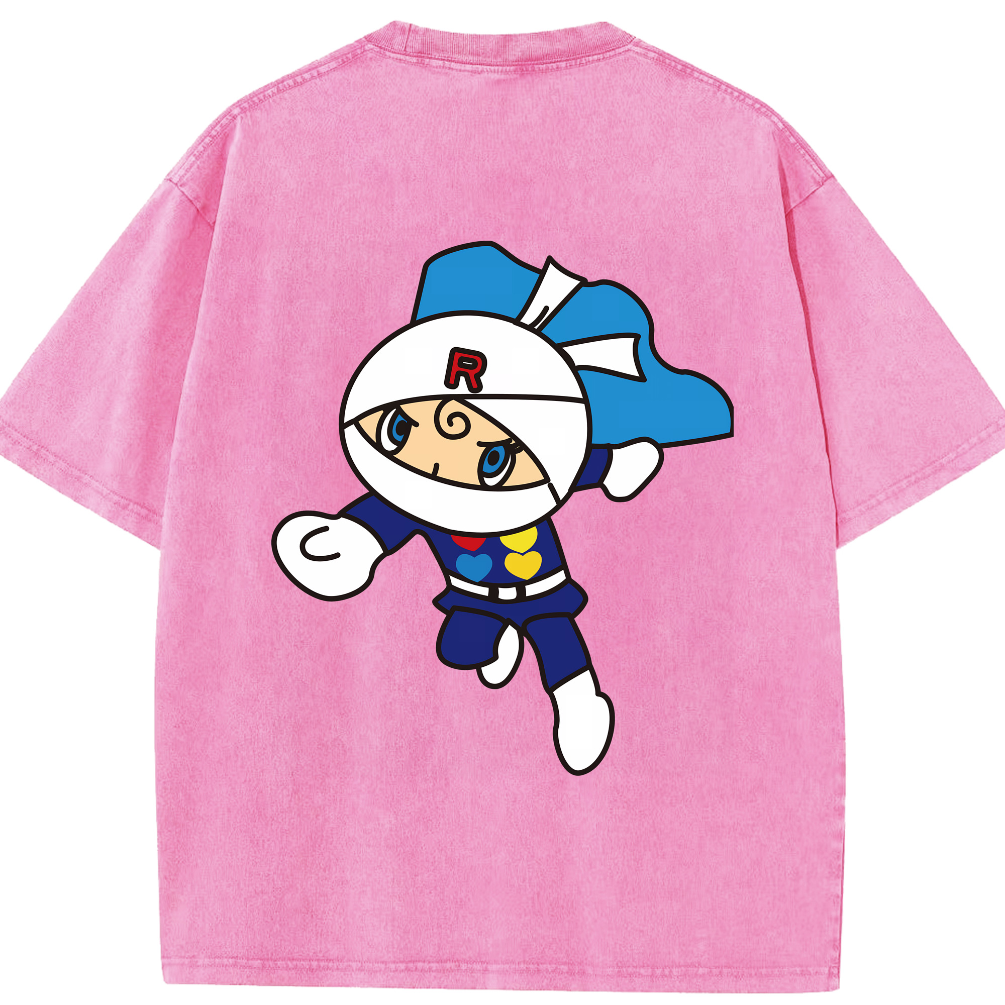（画像用） アンパンマン Anpanman 綿100% ヴィンテージ風 半袖Tシャツ（背面プリント）